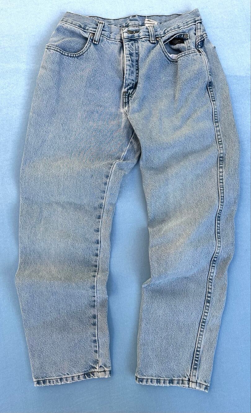 Vtg 90s Y2K Harley Davidson Womens Jeans 10P Classic Fit Light Wash Denim Mom